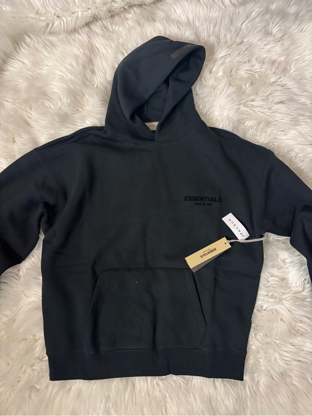 Fear of God Essentials black hoodie